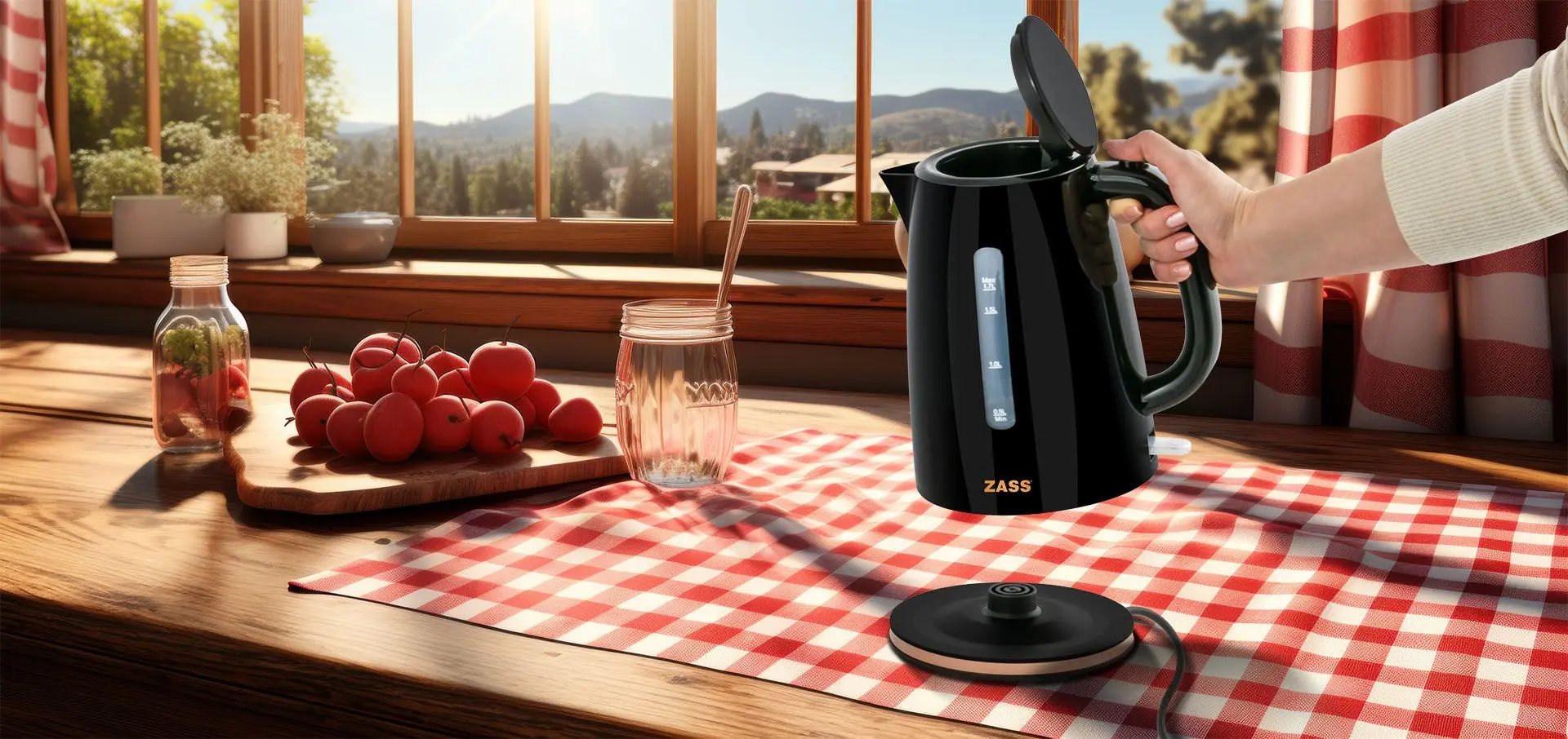 Fierbator electric Zass ZCK 20 (Black/Rose Gold)