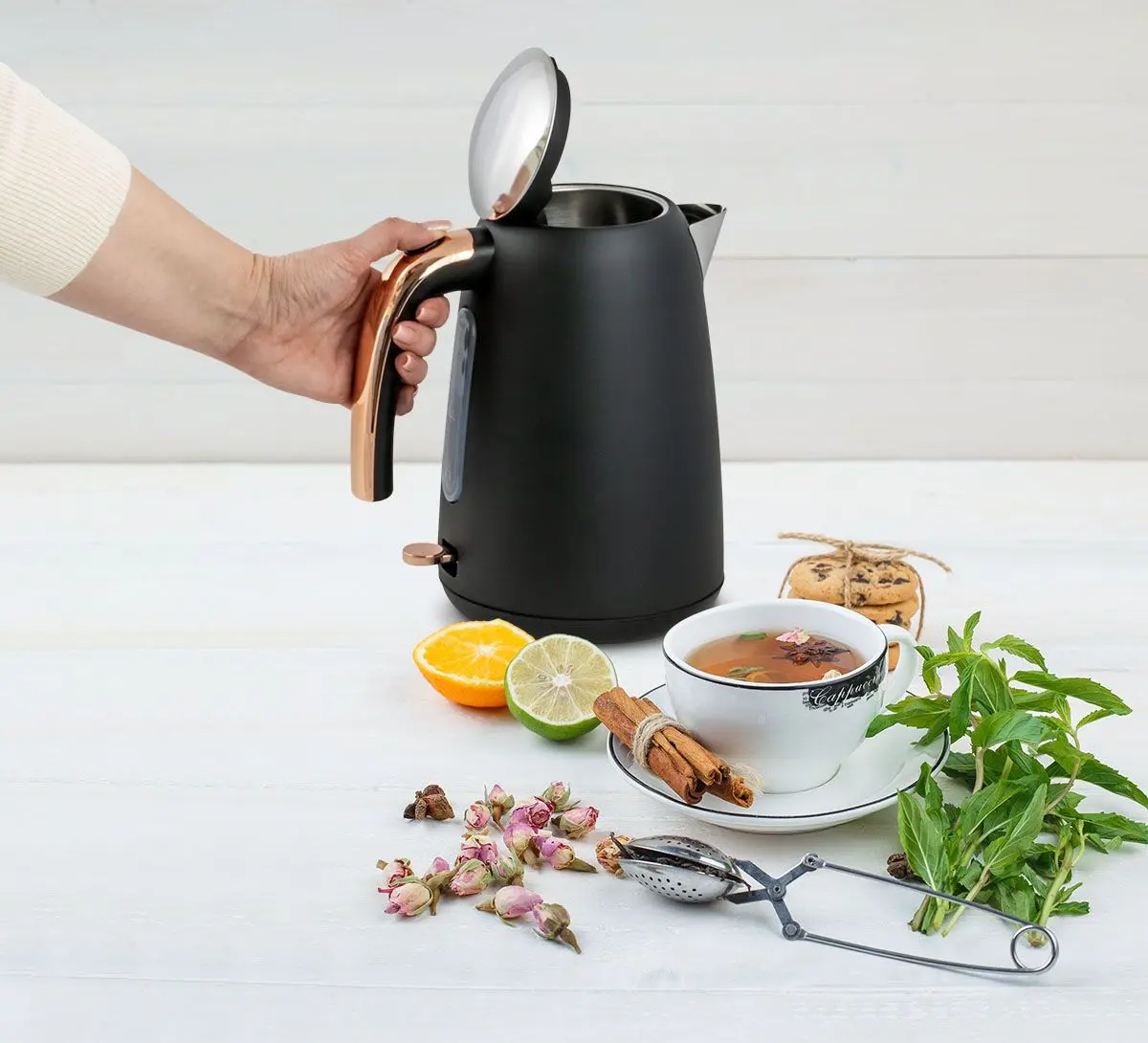 Fierbator electric Zass ZCK 21 (Black/Rose Gold)