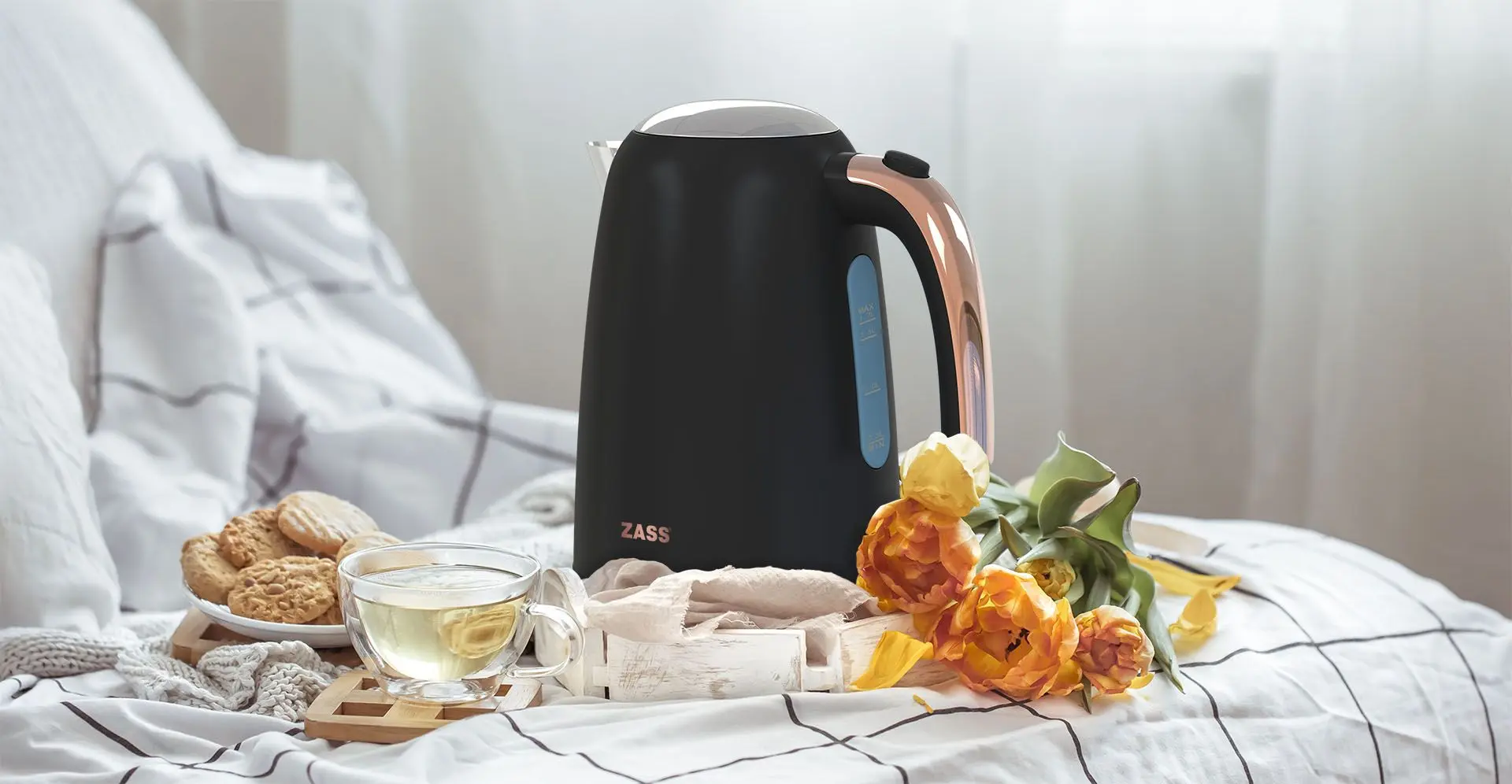 Fierbator electric Zass ZCK 21 (Black/Rose Gold)