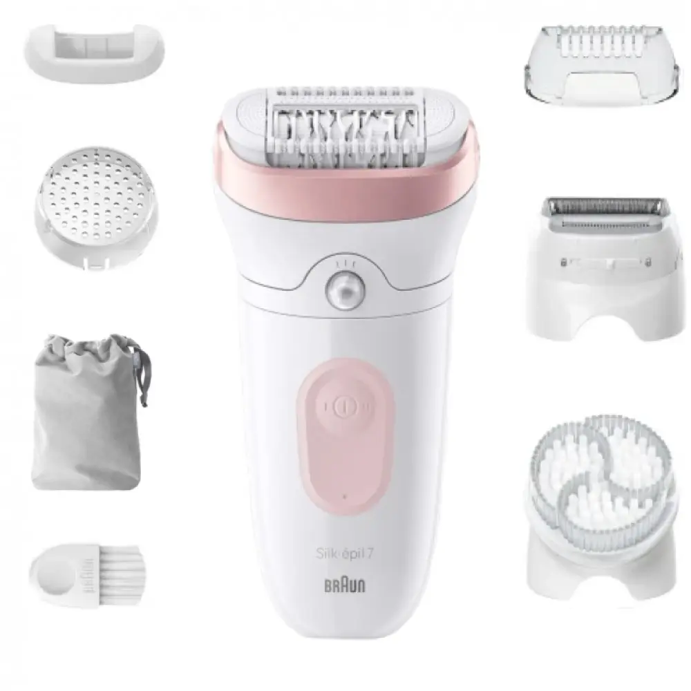 Эпилятор Braun Silk-Epil S7 SE 7-060 (White/Pink)
