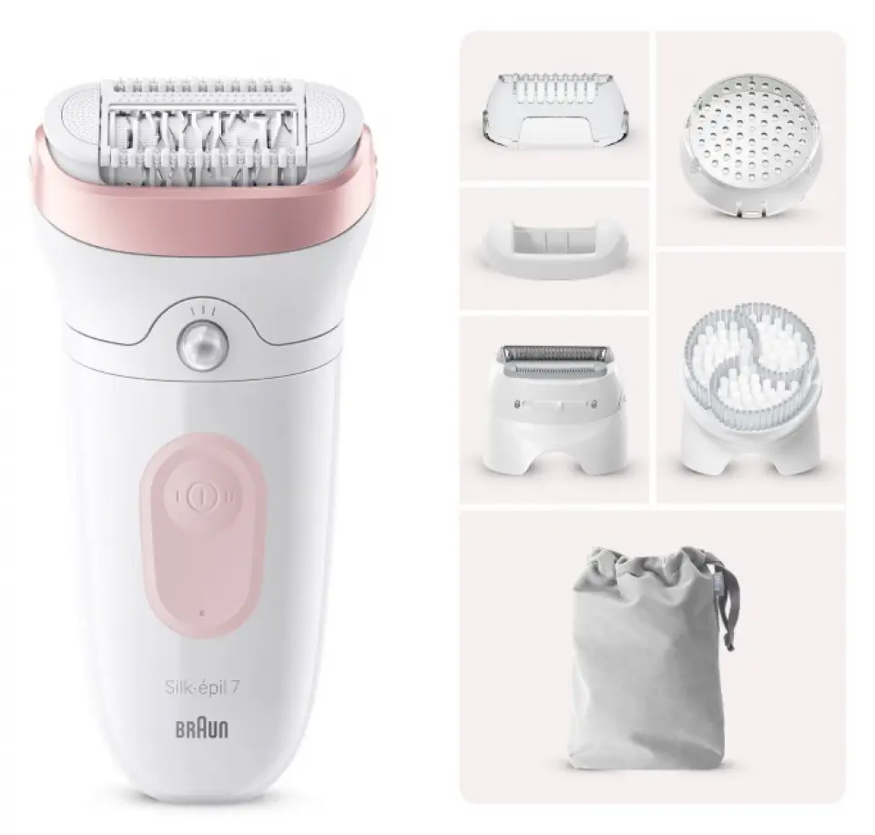 Эпилятор Braun Silk-Epil S7 SE 7-060 (White/Pink)