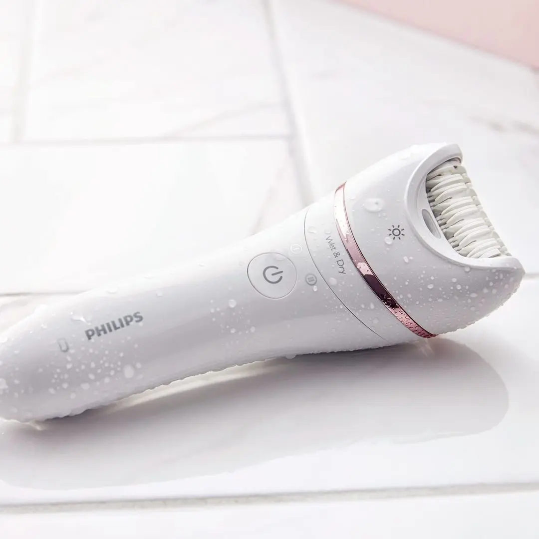 Epilator Philips Wet&Dry BRE730/10 (White/Rose Gold)