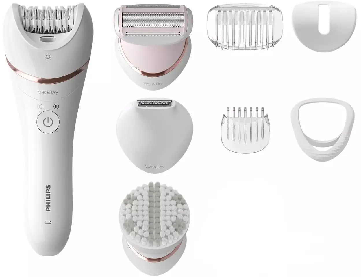 Epilator Philips Wet&Dry BRE735/00 (White/Rose Gold)