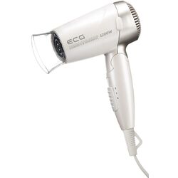 Uscător de păr portativ ECG VV 1200 travel S (White/Silver)