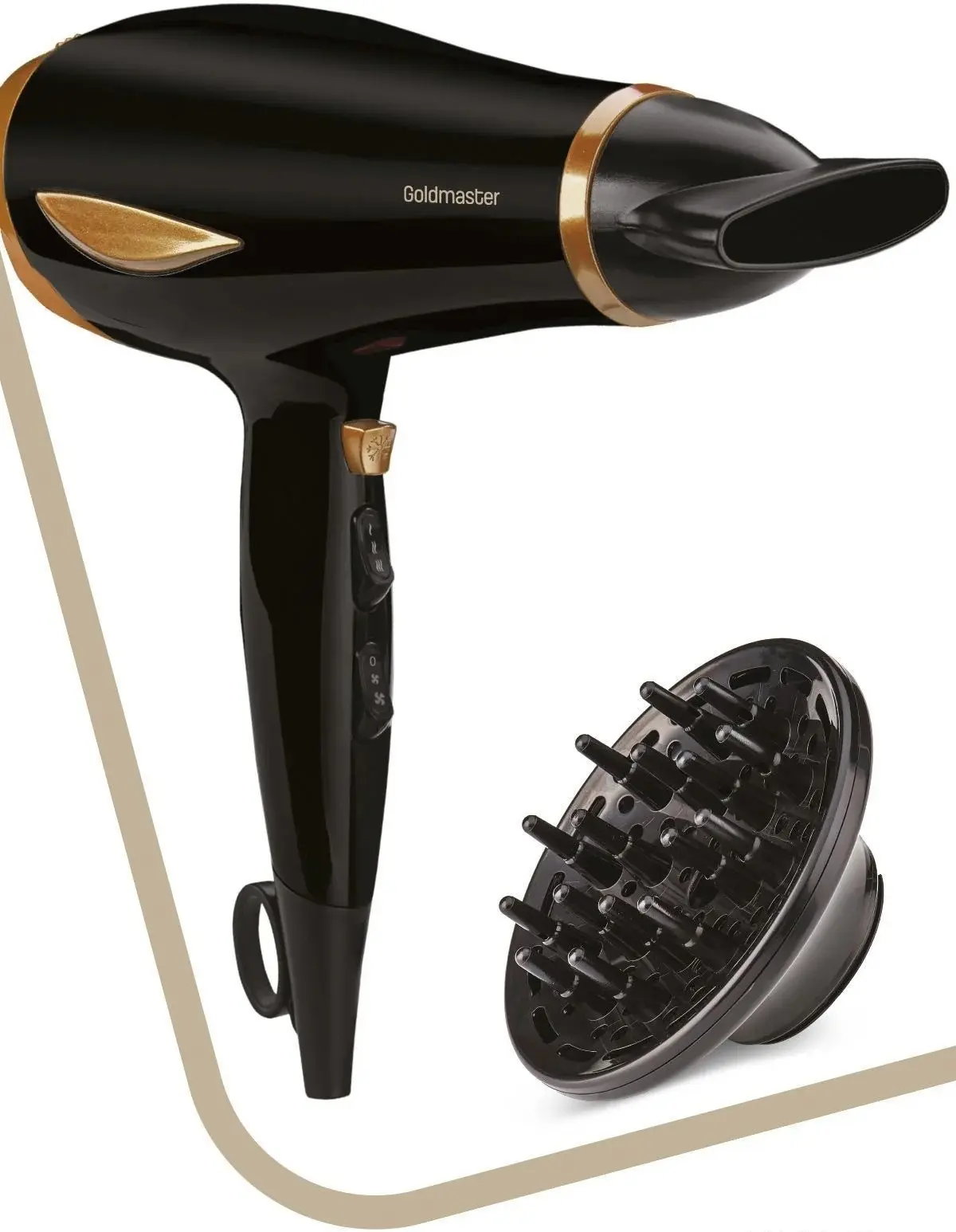 Фен GoldMaster Vento (Black/Gold)