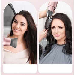 Set uscator + placa de indreptat parul Kipozi QL-5917 + KP-6608 (Pink/Grey) Thumb