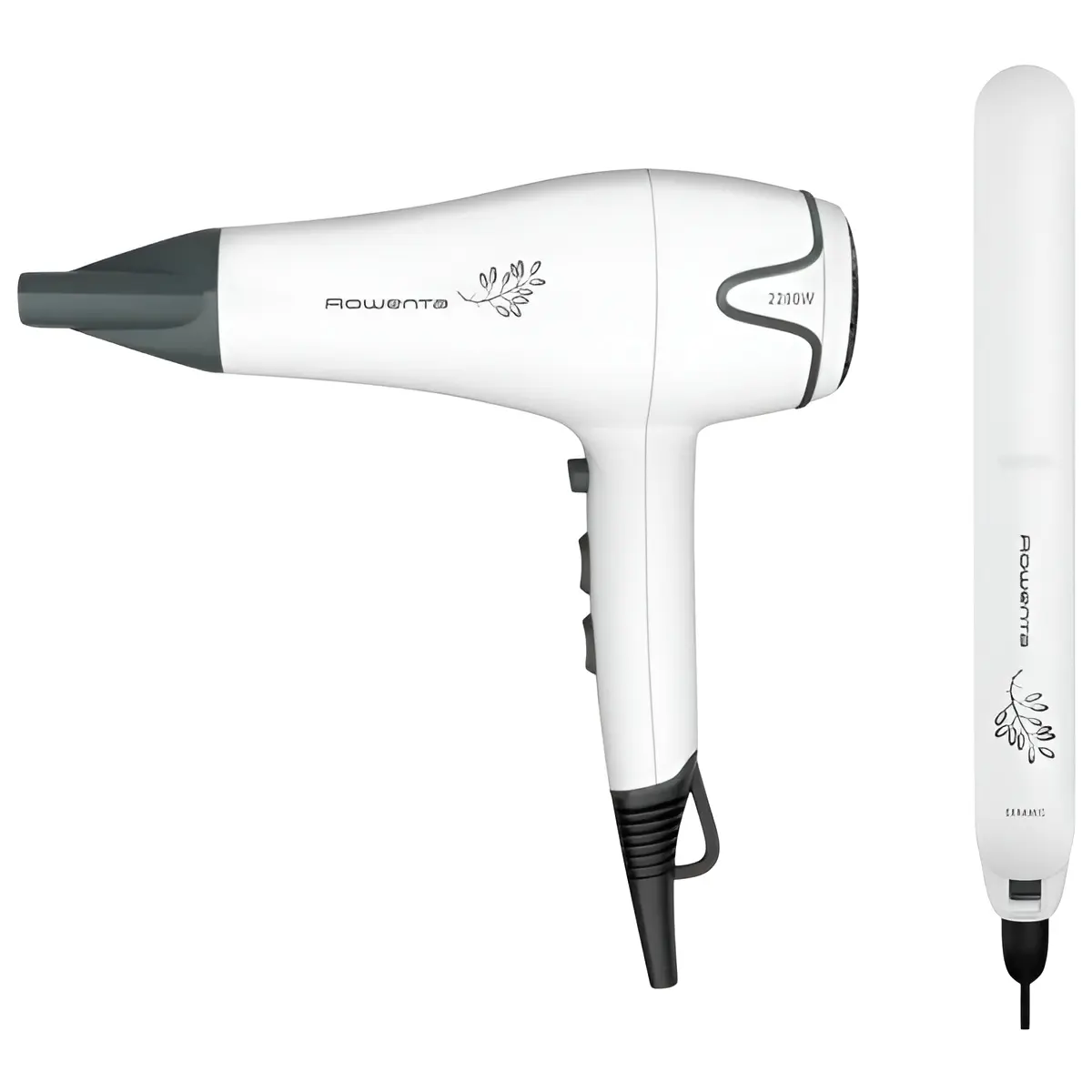 Set uscator de par + placa de indreptat parul Rowenta YD3057F0 (White) - 2