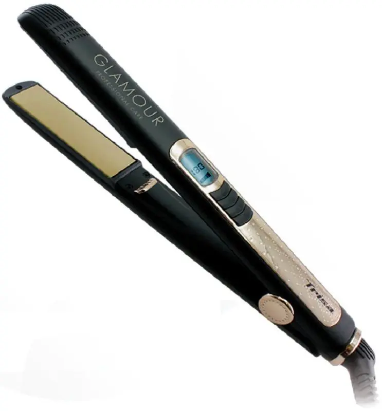 Set uscator + placa de indreptat parul Trisa Glamour Profesional (Black/Gold) - 5