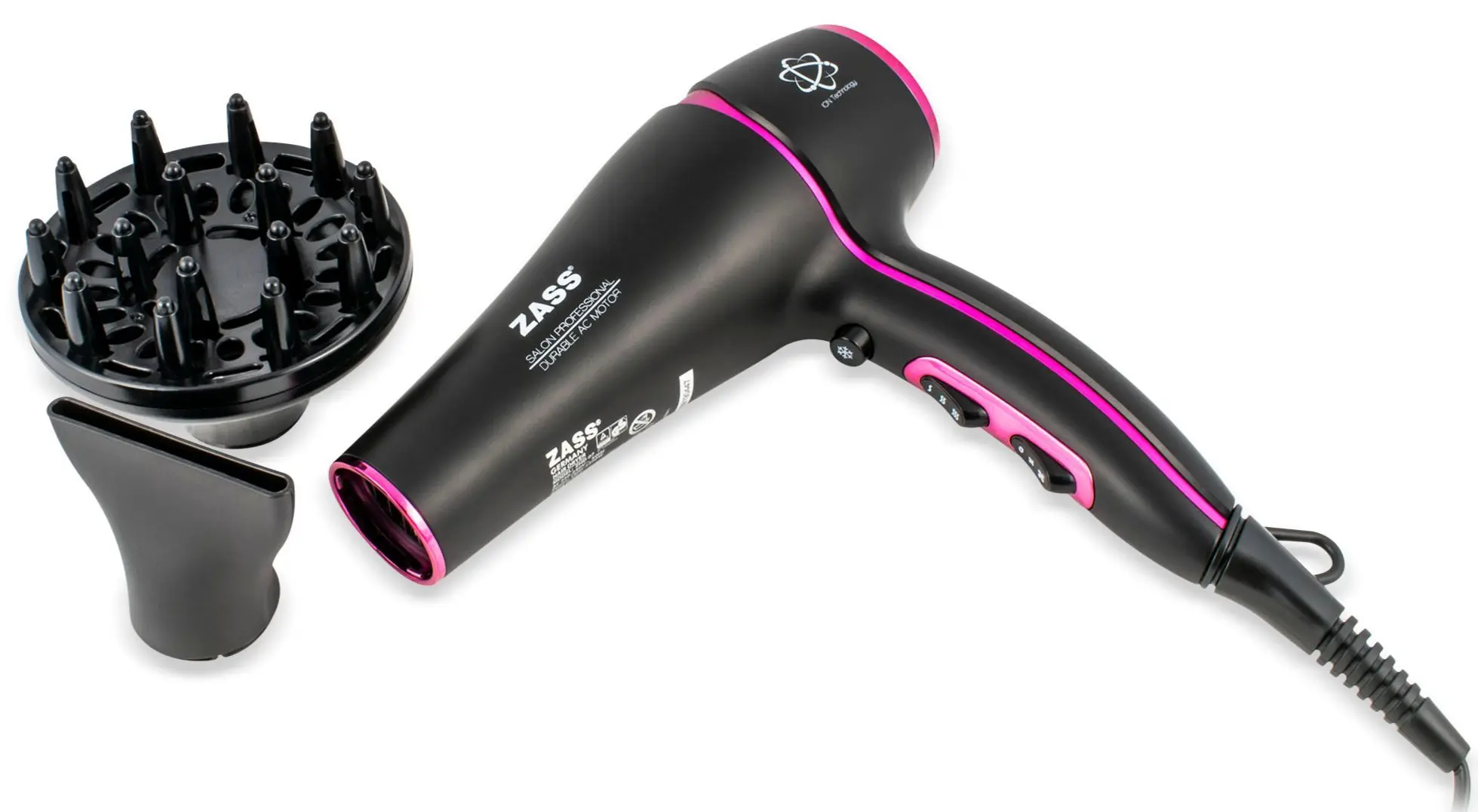 Фен Zass ZHD 07 (Black/Pink)