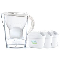 Filtru-cana Brita Marella + 3 filtre Maxtra Pro Pure Performance (White)