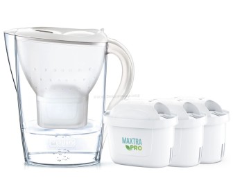 Filtru-cana Brita Marella + 3 filtre Maxtra Pro Pure Performance (White)