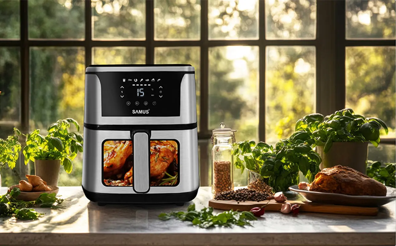 Аэрофритюрница Albatros AF5-S1400DW (Black/Inox)