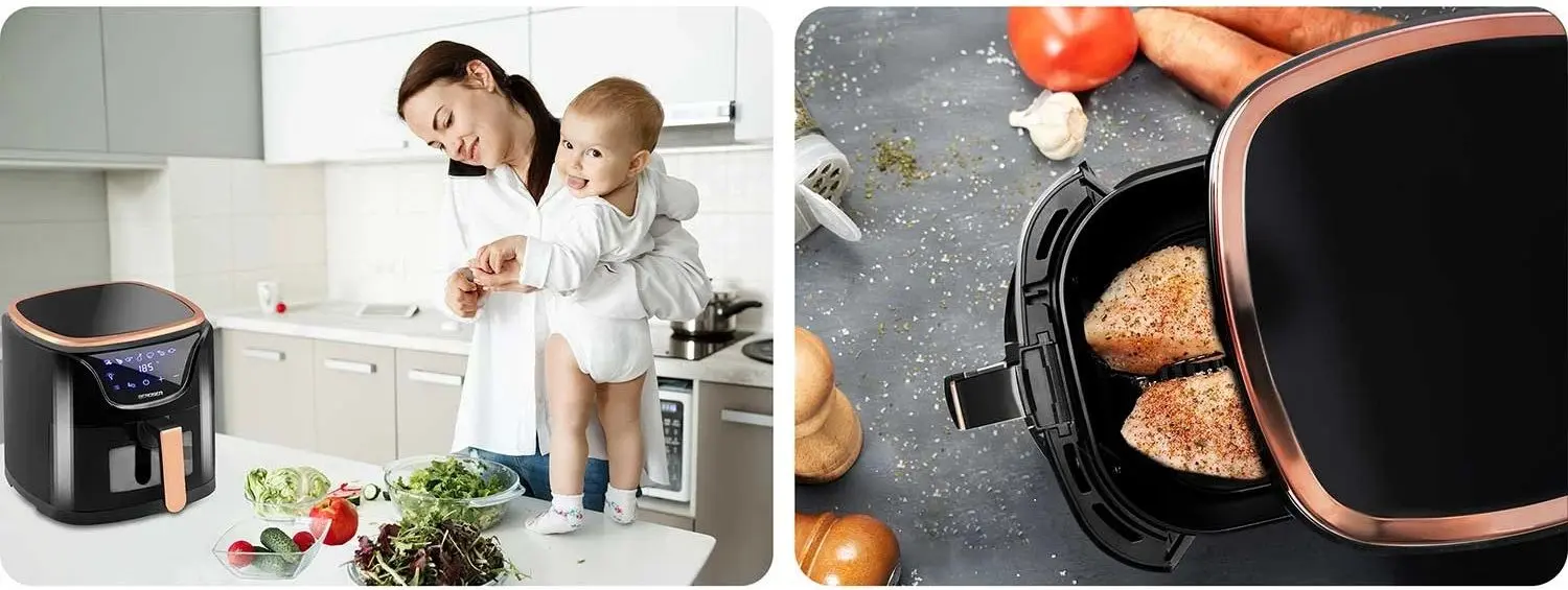 Аэрофритюрница Berdsen BD-652 (Black/Golden)