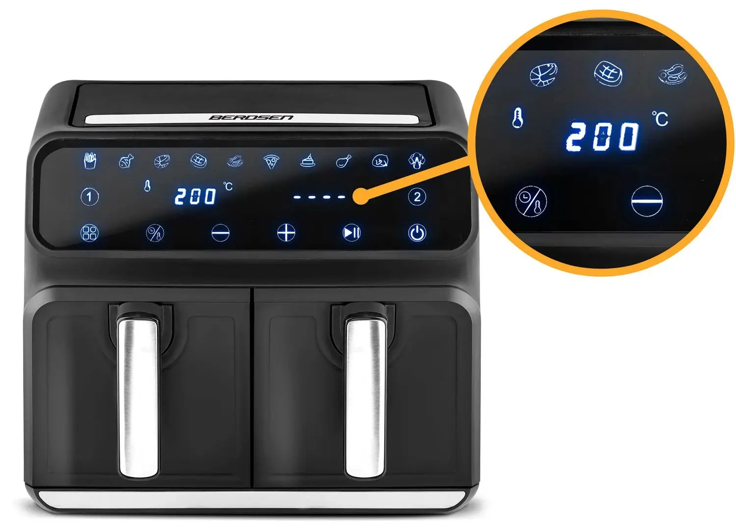 Аэрофритюрница Berdsen BD-653 (Black/Silver)