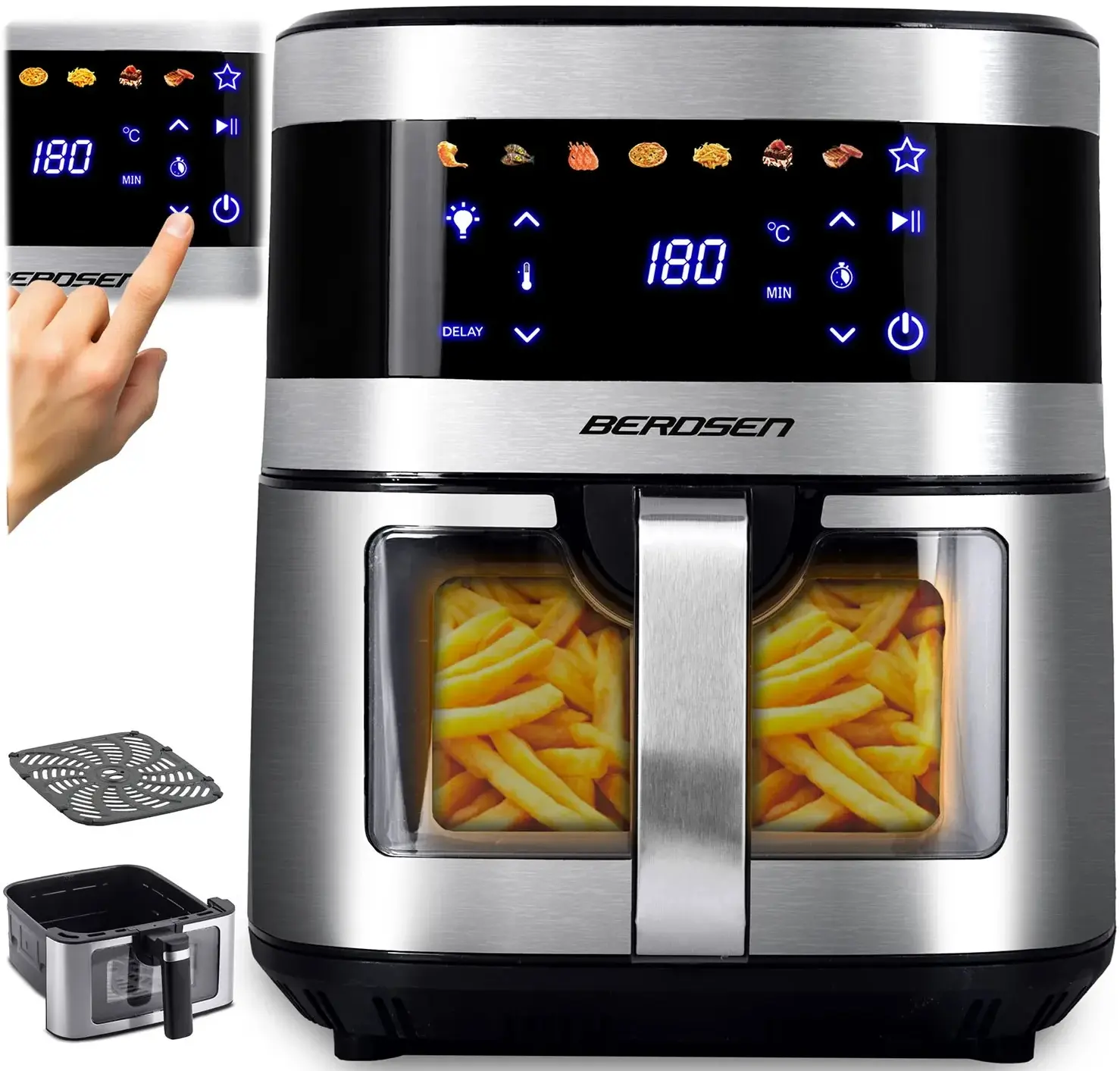 Аэрофритюрница Berdsen BD-656 365600 (Inox/Black) - 5