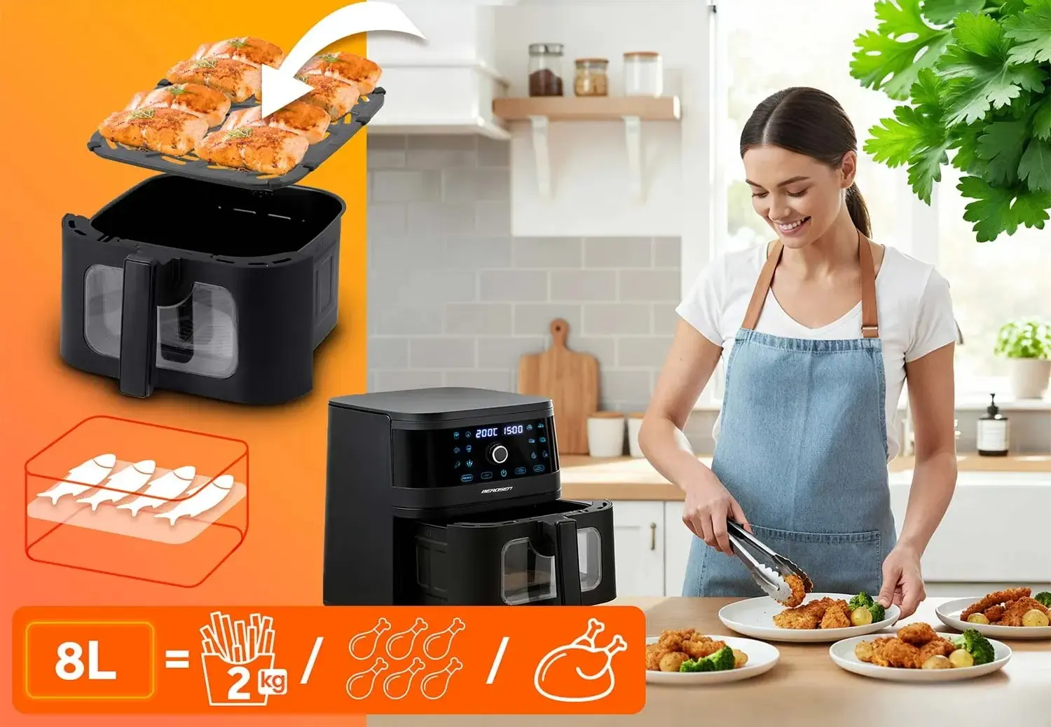 Аэрофритюрница Berdsen BD-661 366100 (Black) - 11