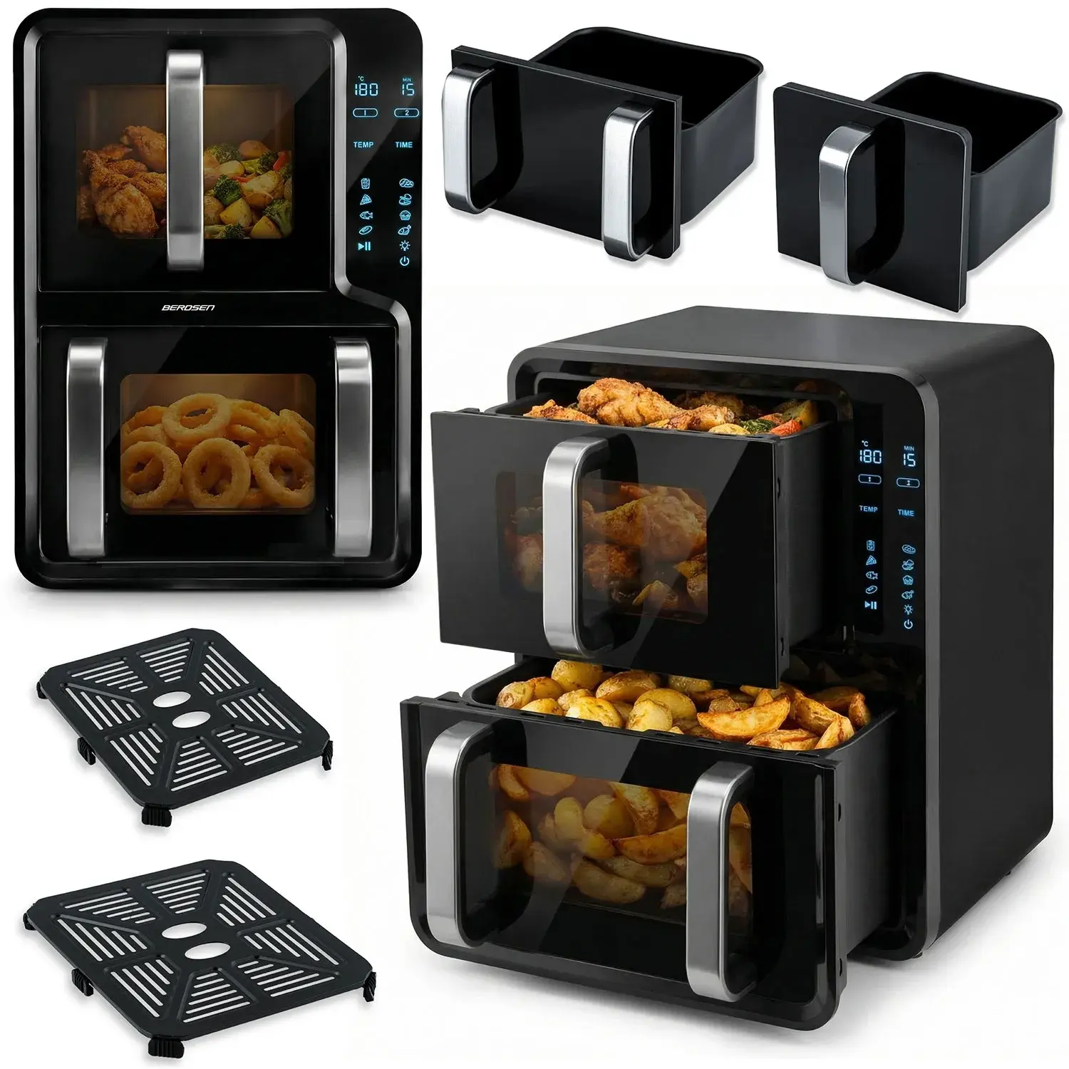 Аэрофритюрница Berdsen BD-664 366400 (Black/Inox) - 4