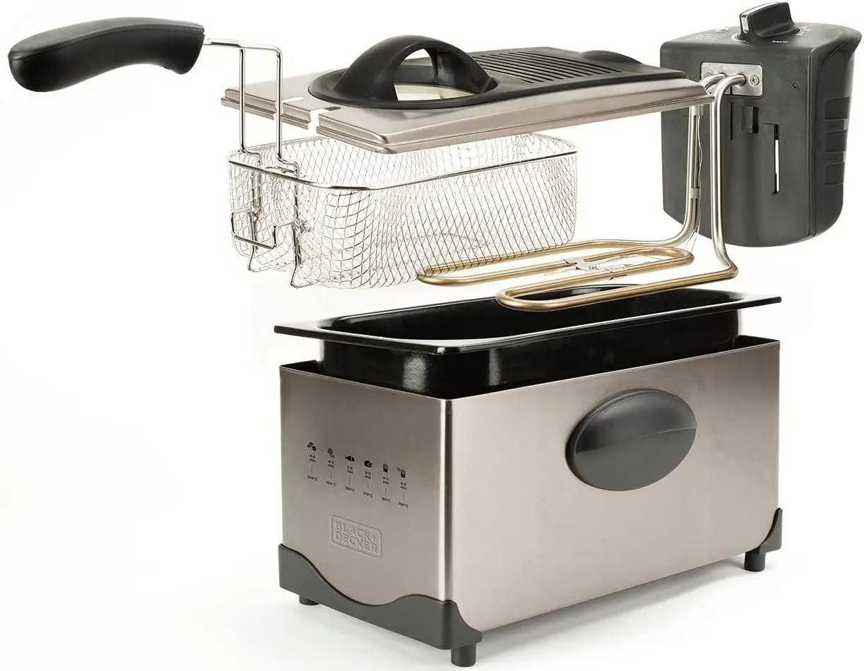 Friteuza cu aer cald Black&Decker BXAFO1200E (Inox/Black) - 3