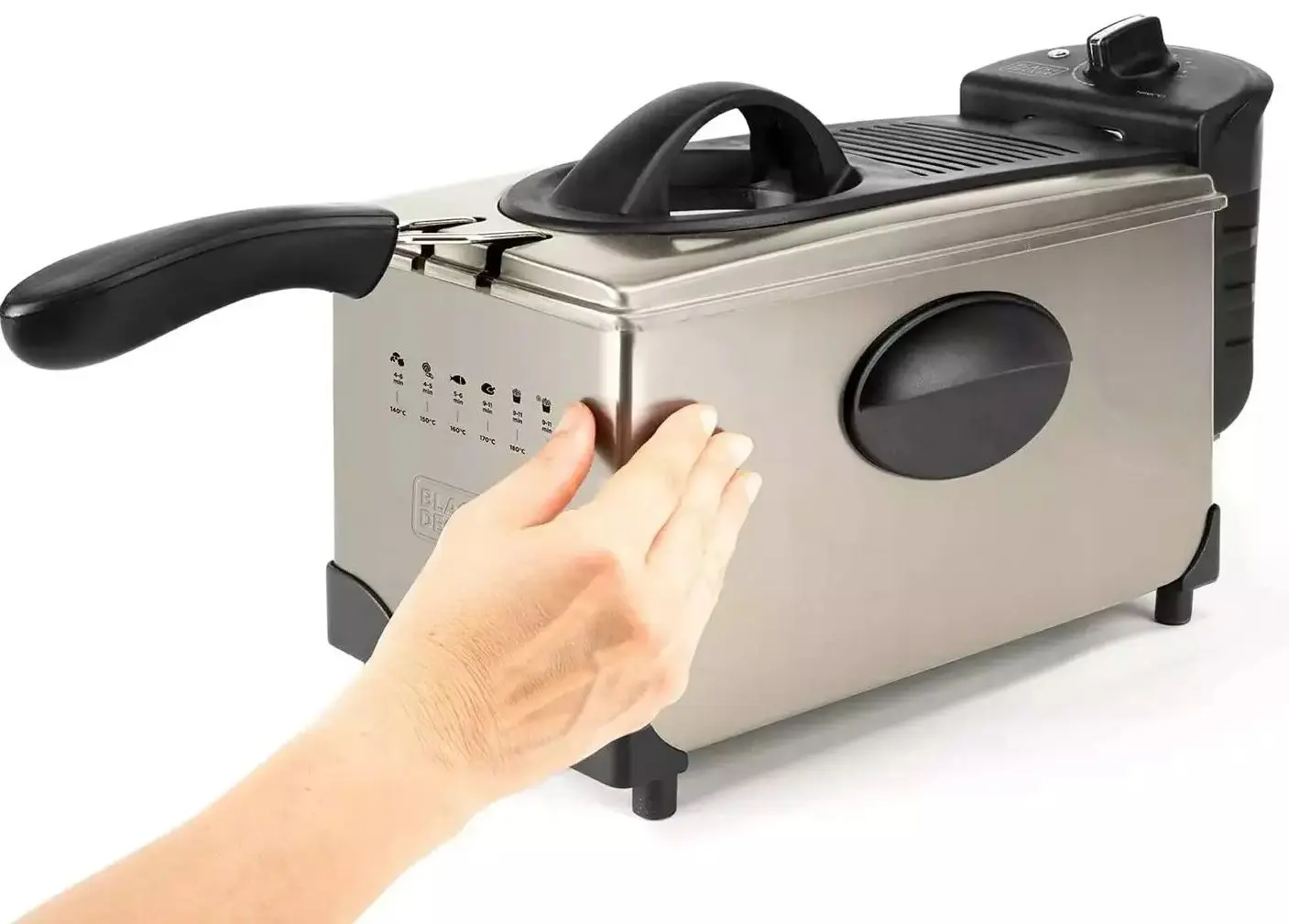Friteuza cu aer cald Black&Decker BXAFO1200E (Inox/Black) - 4
