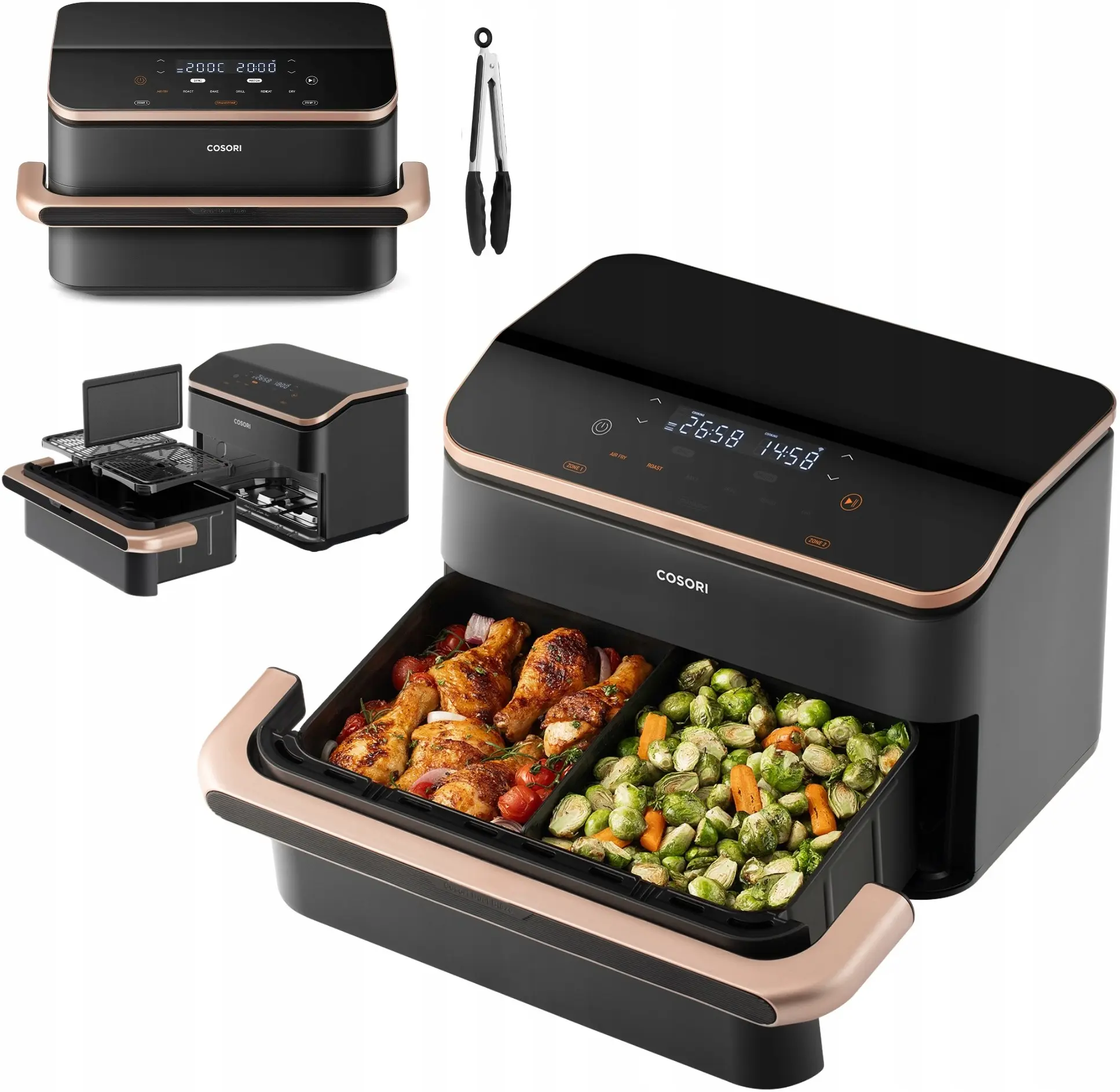 Аэрофритюрница Cosori Twinfry Dual (Black) - 8