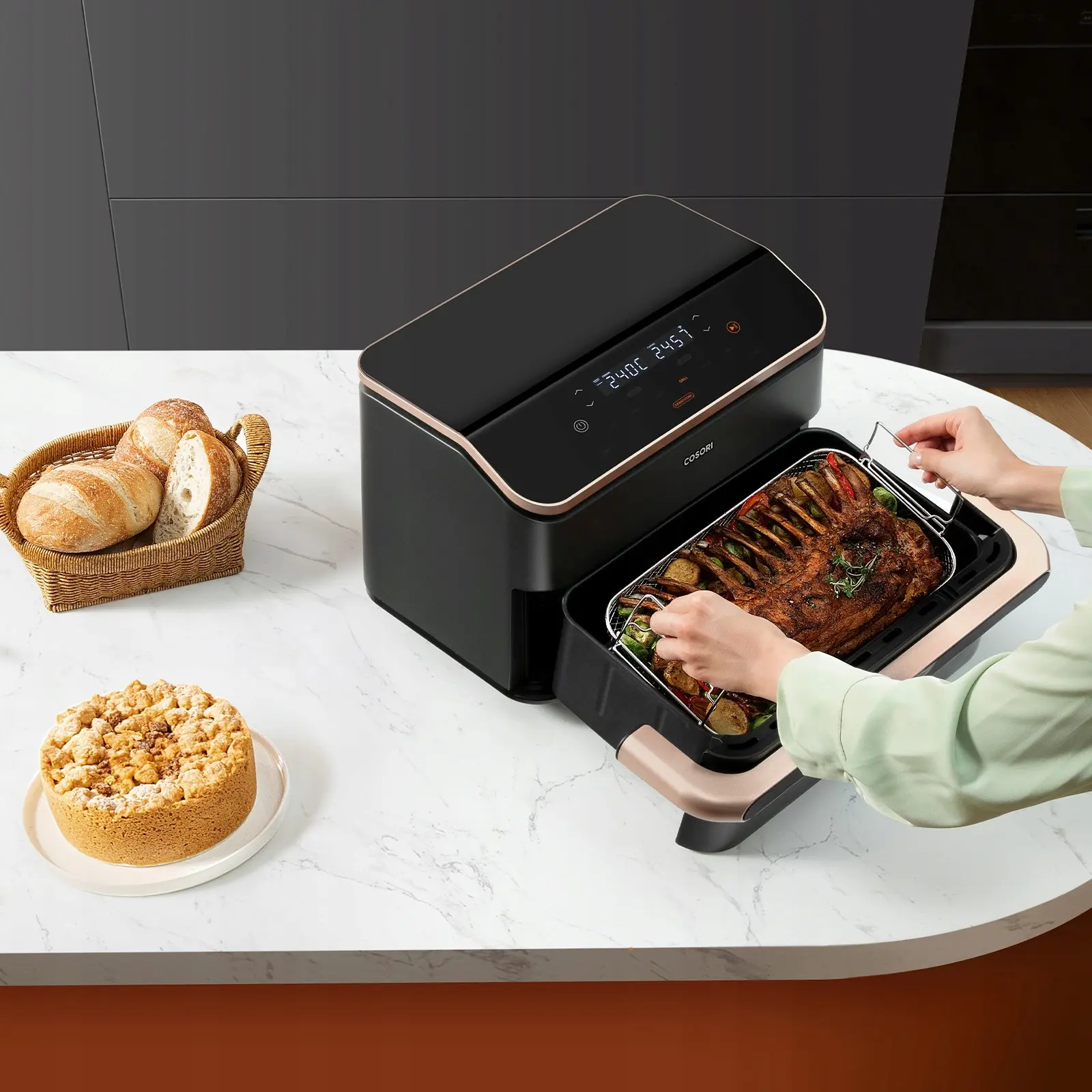 Аэрофритюрница Cosori Twinfry Dual (Black) - 9