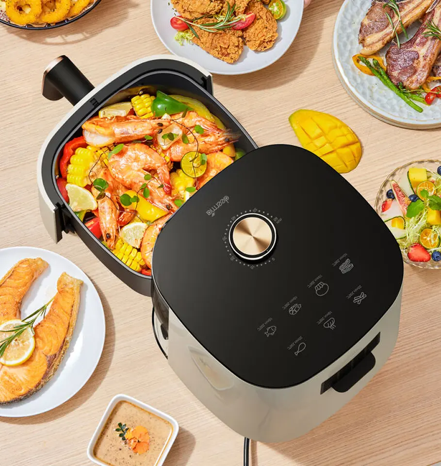 Аэрофритюрница Deerma DEM-KZ30W (Golden/Black) - 3