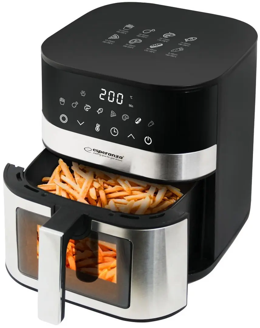 Аэрофритюрница Esperanza Alla Griglia EKA003 (Inox/Black)