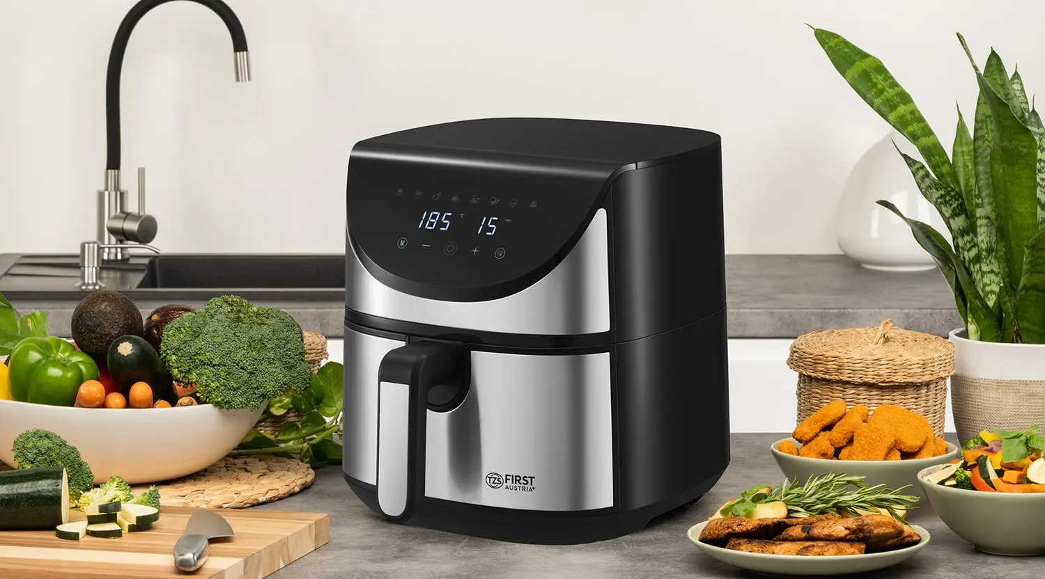 Friteuza cu aer cald First FA-5053-6 (Inox/Black)