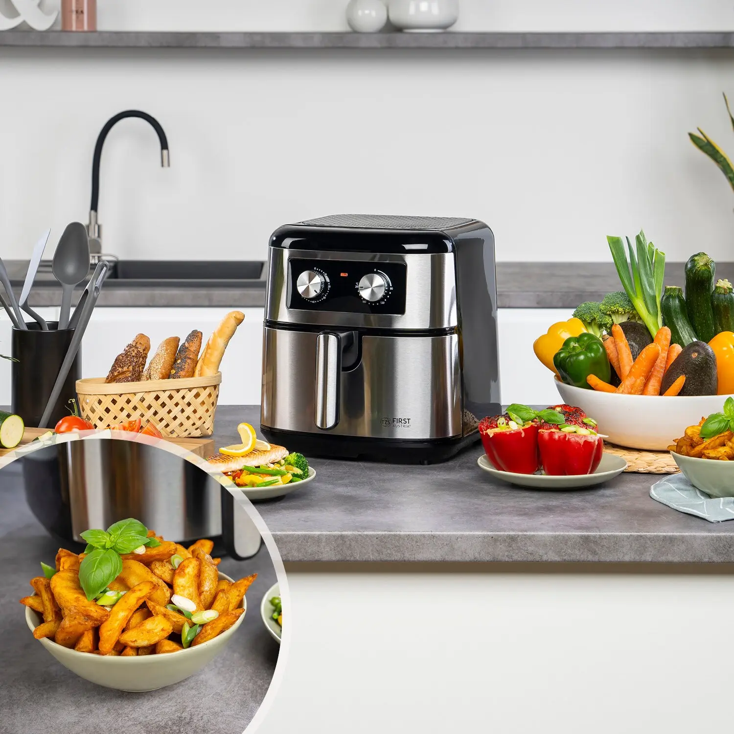 Аэрофритюрница First FA-5053-7 (Inox/Black)