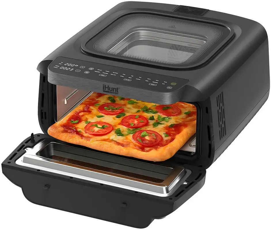 Friteuza cu aer cald pentru pizza iHunt Bro Pizza Ultra Fast (Black)