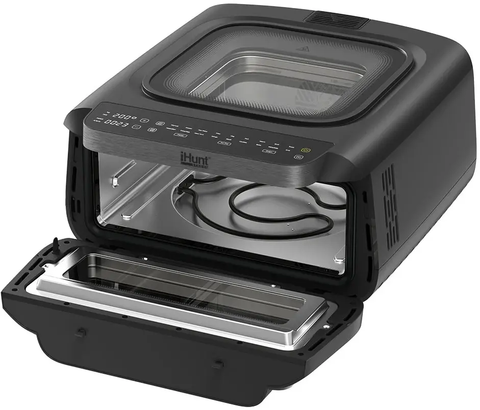 Friteuza cu aer cald pentru pizza iHunt Bro Pizza Ultra Fast (Black)