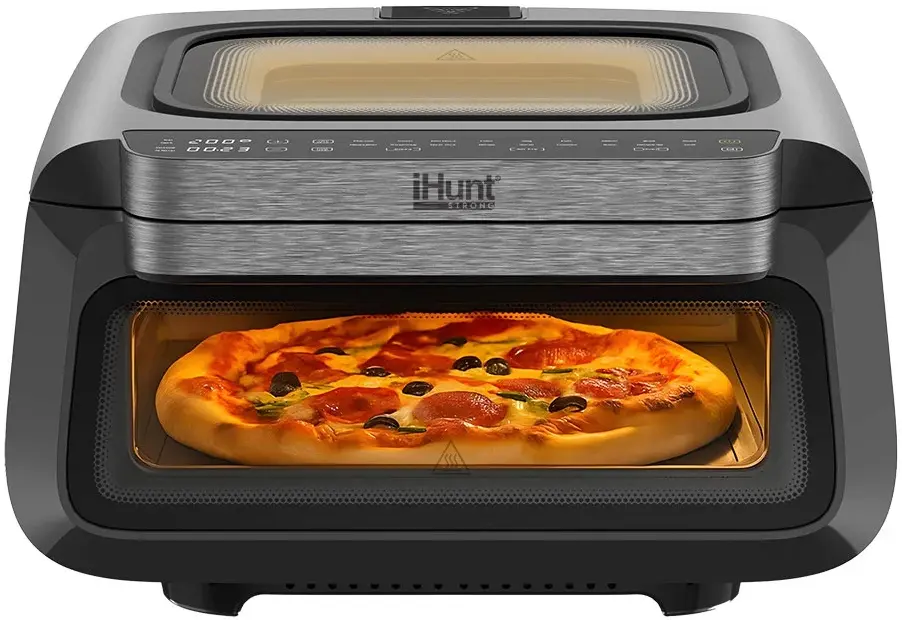 Friteuza cu aer cald pentru pizza iHunt Bro Pizza Ultra Fast (Black)