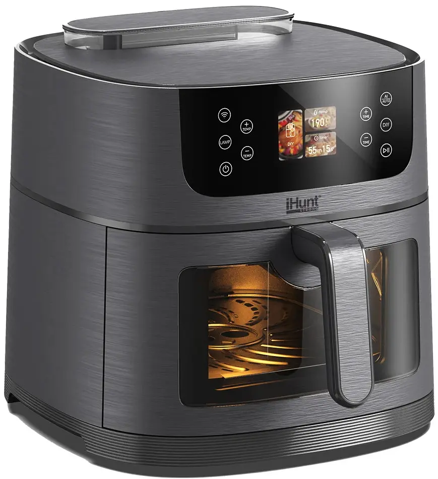 Friteuza cu aer cald iHunt Bro AI Steam 8L (Silvery Grey) - 2