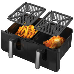 Friteuza cu aer cald iHunt Bro Dual 10L (Black/Inox) Thumb