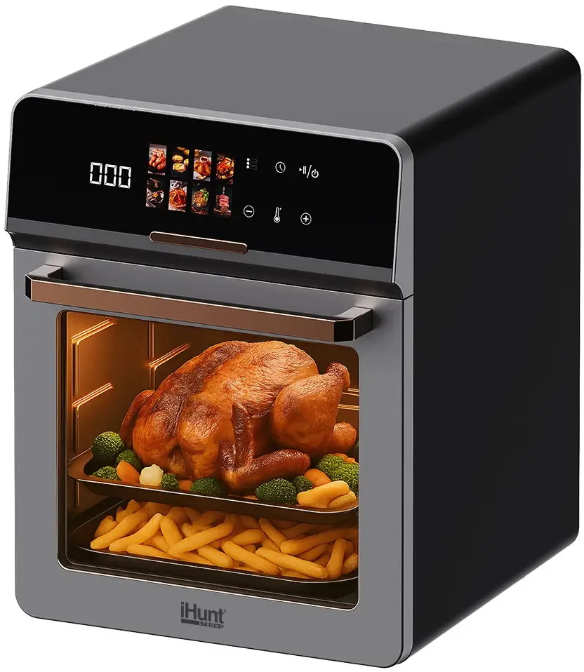 Friteuza cu aer cald iHunt Bro Oven 18L (Inox/Black)