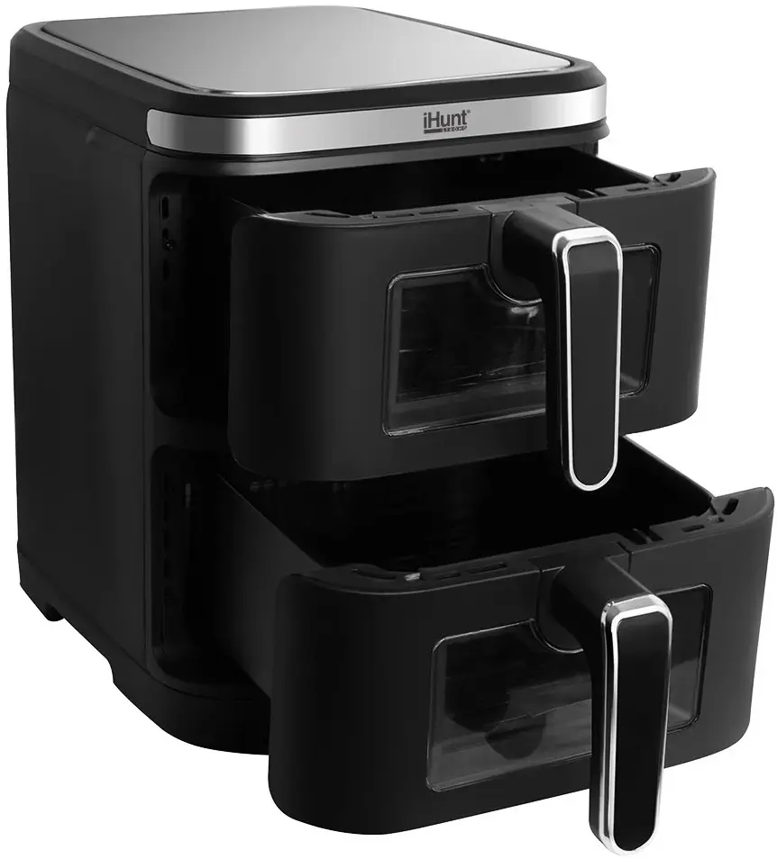 Friteuza cu aer cald iHunt Bro Ultra Dual Stack 11L (Black)