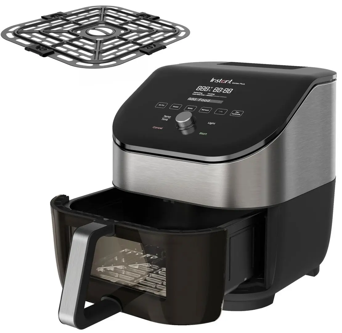 Friteuza cu aer cald Instant Pot Vortex Plus 6 Clear Cook&Odor Erase (Black/Inox)