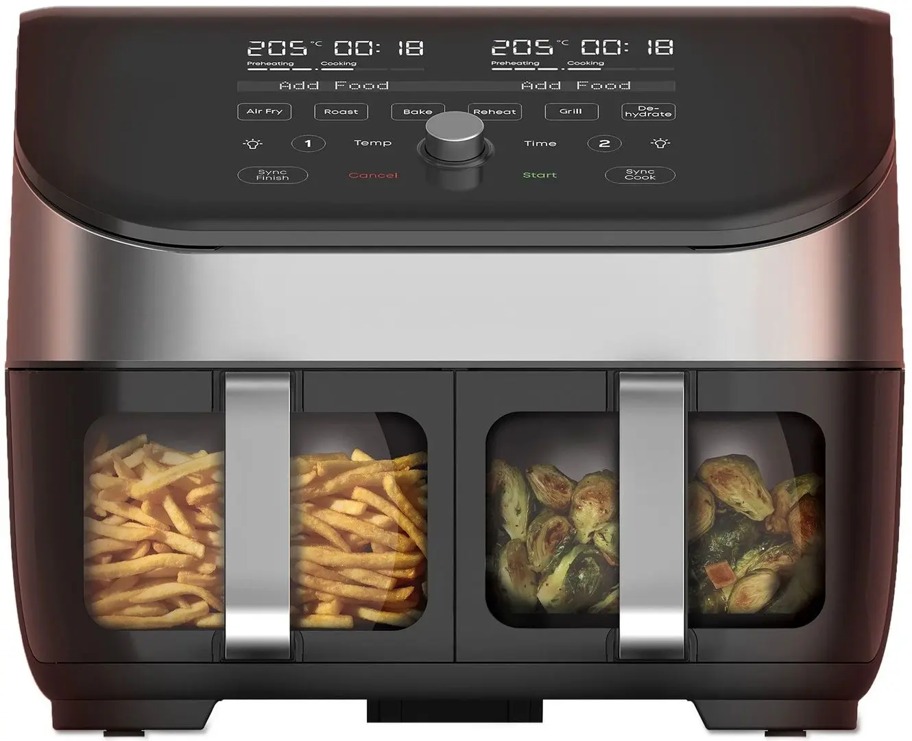 Friteuza cu aer Instant Pot Vortex Plus Dual (Black/Inox)