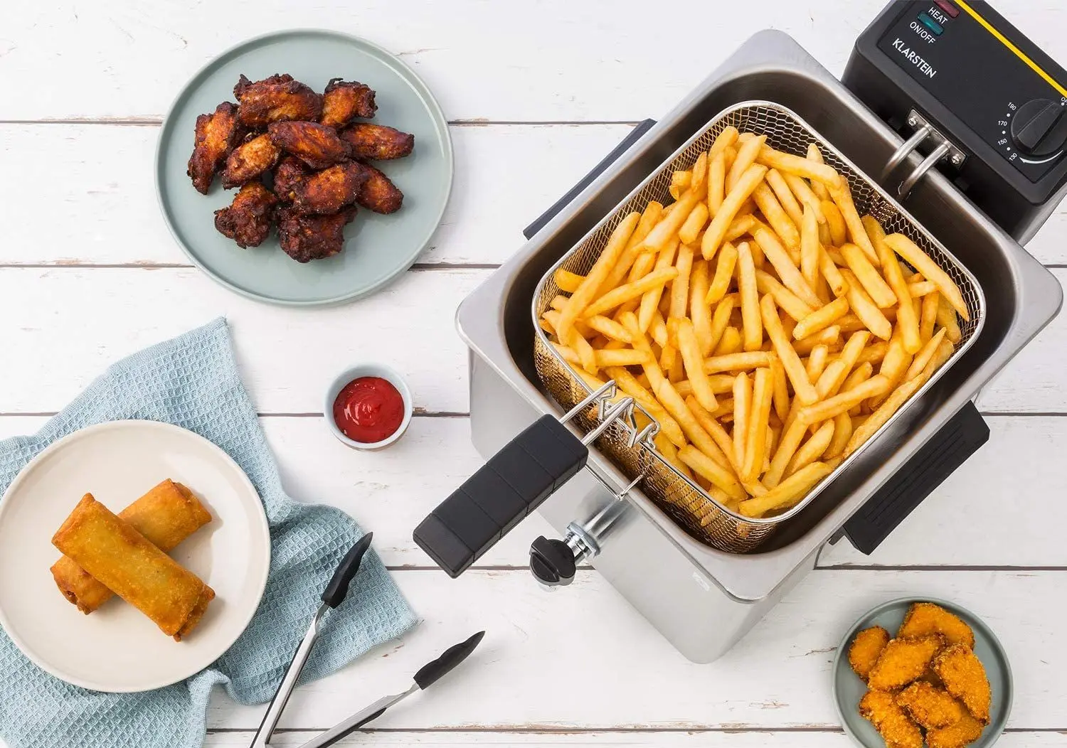 Фритюрница Klarstein Family Fry 10033342 (Inox/Black)