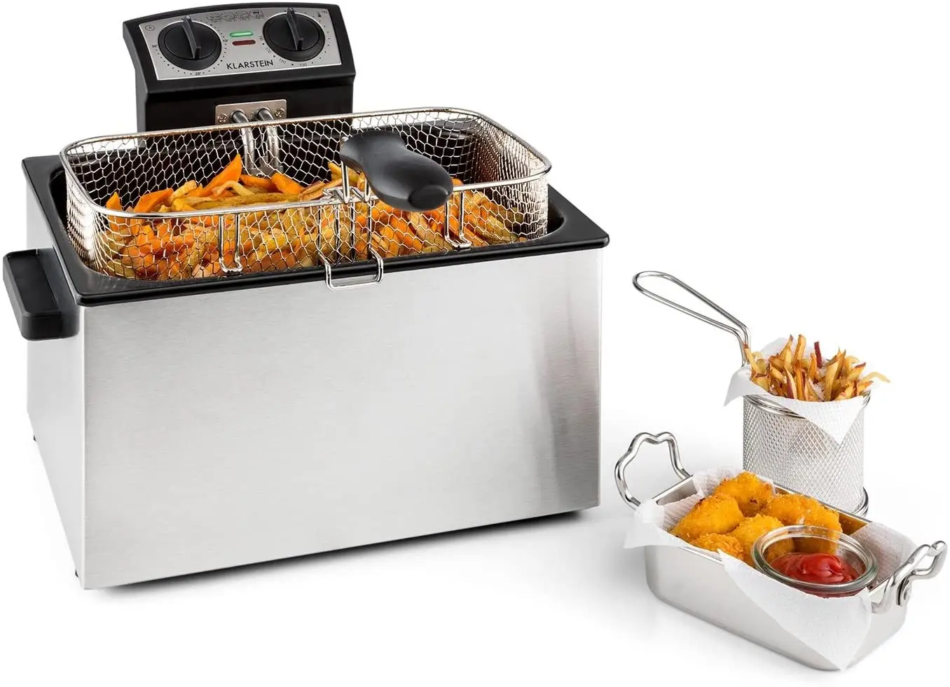 Friteuză Klarstein QuickPro XXL 3000 (Inox/Black)