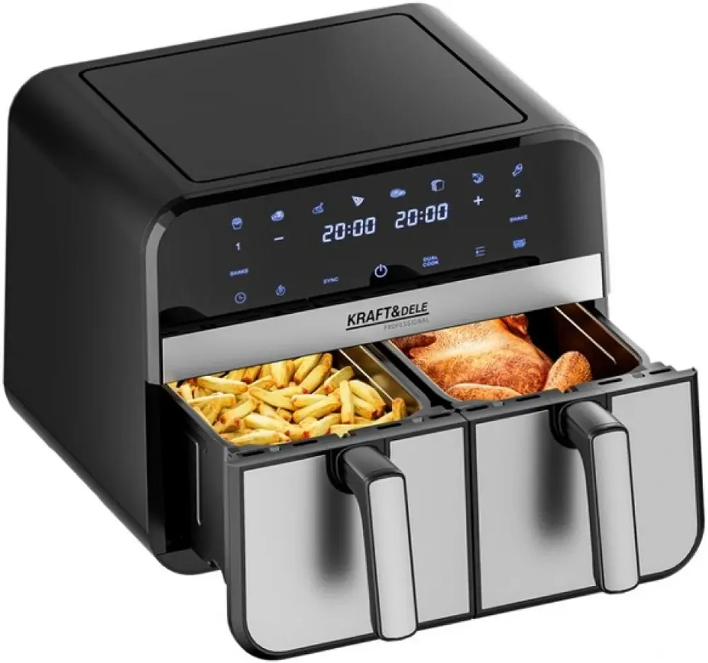 Аэрофритюрница Kraft&Dele KD4180 (Black/Inox) - 2
