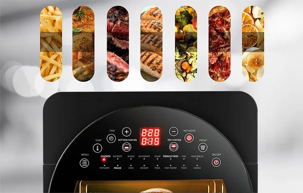 Friteuza cu aer cald Leacco AF016 (Silver/Grey)