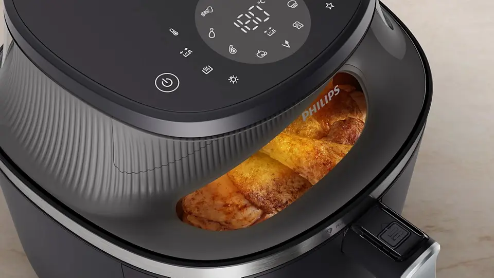 Аэрофритюрница Philips NA332/00 (Black/Gold) - 4