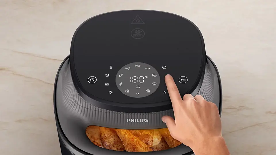 Аэрофритюрница Philips NA332/00 (Black/Gold) - 5