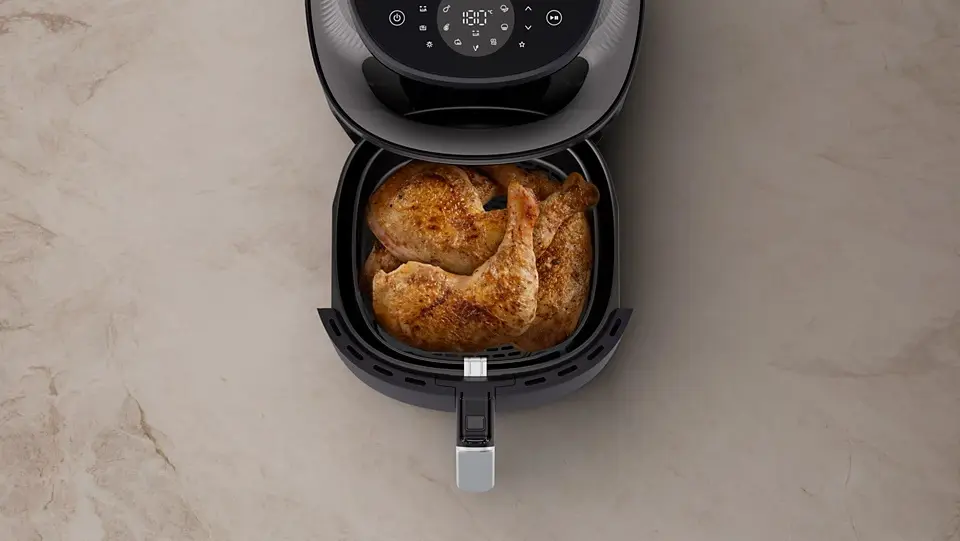 Аэрофритюрница Philips NA332/00 (Black/Gold) - 6
