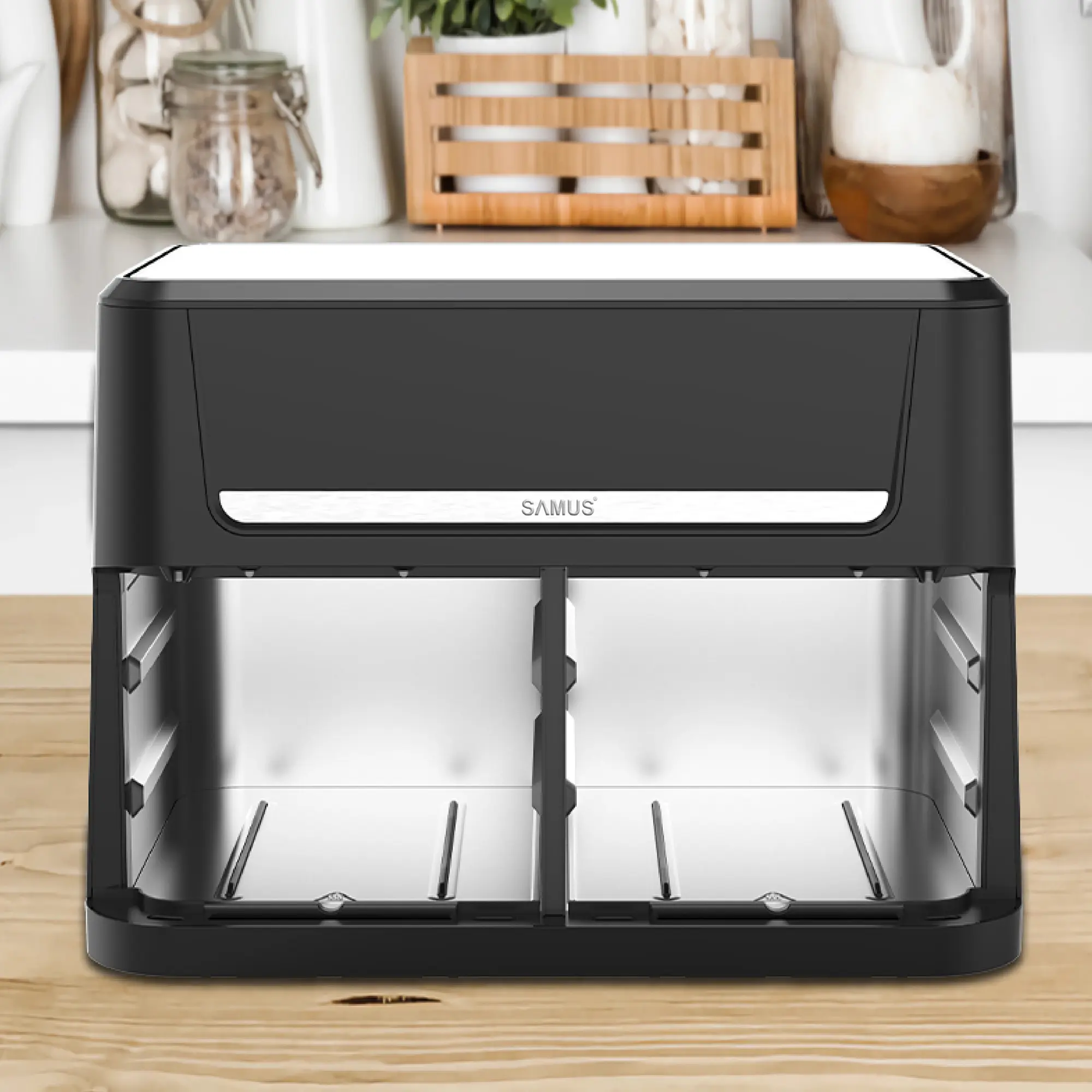 Friteuza cu aer cald Samus AF12TWIN-S2800DW (Black/Inox)