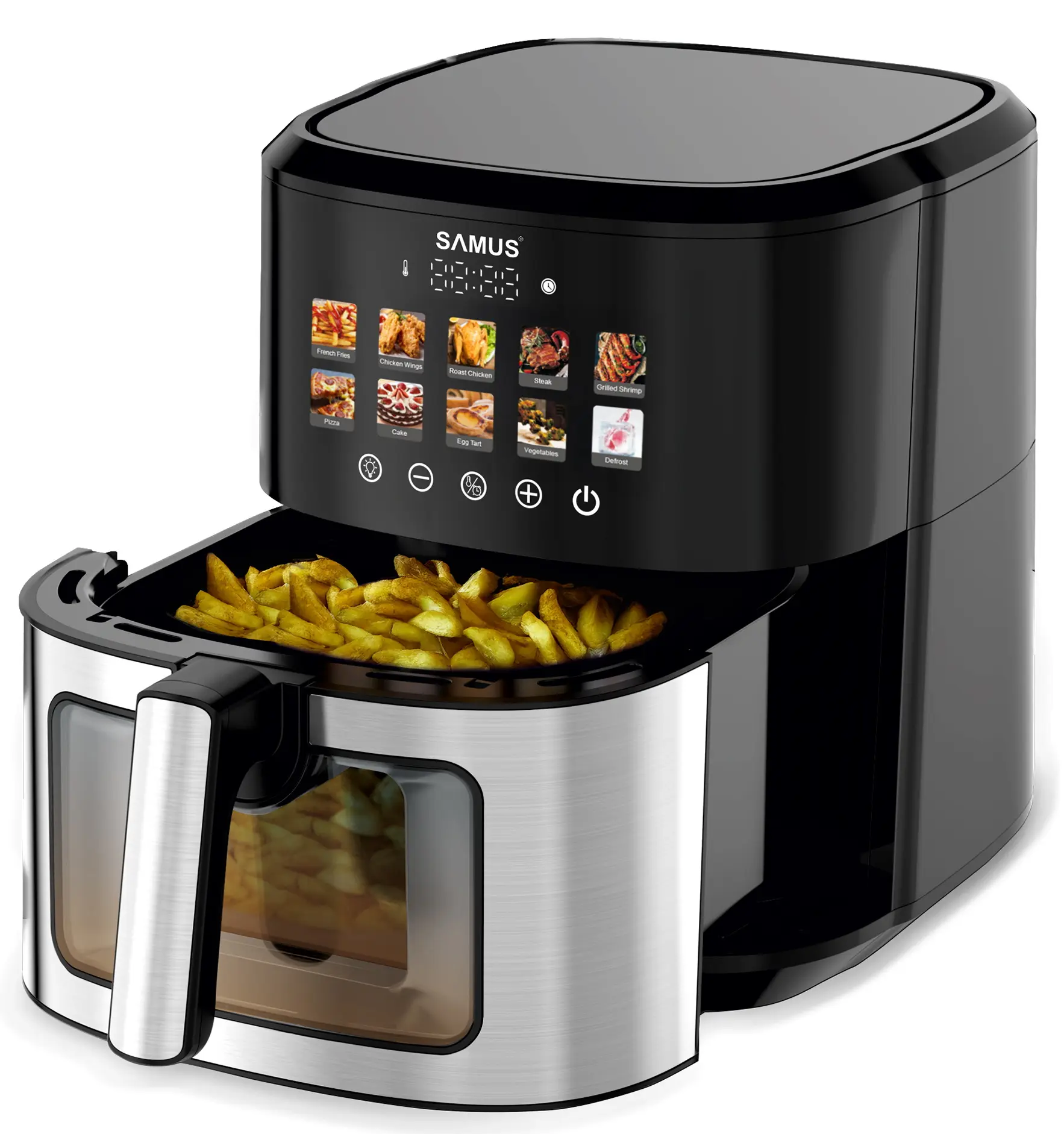 Friteuza cu aer cald Samus AF6.5H-S1701DW (Black/Inox)