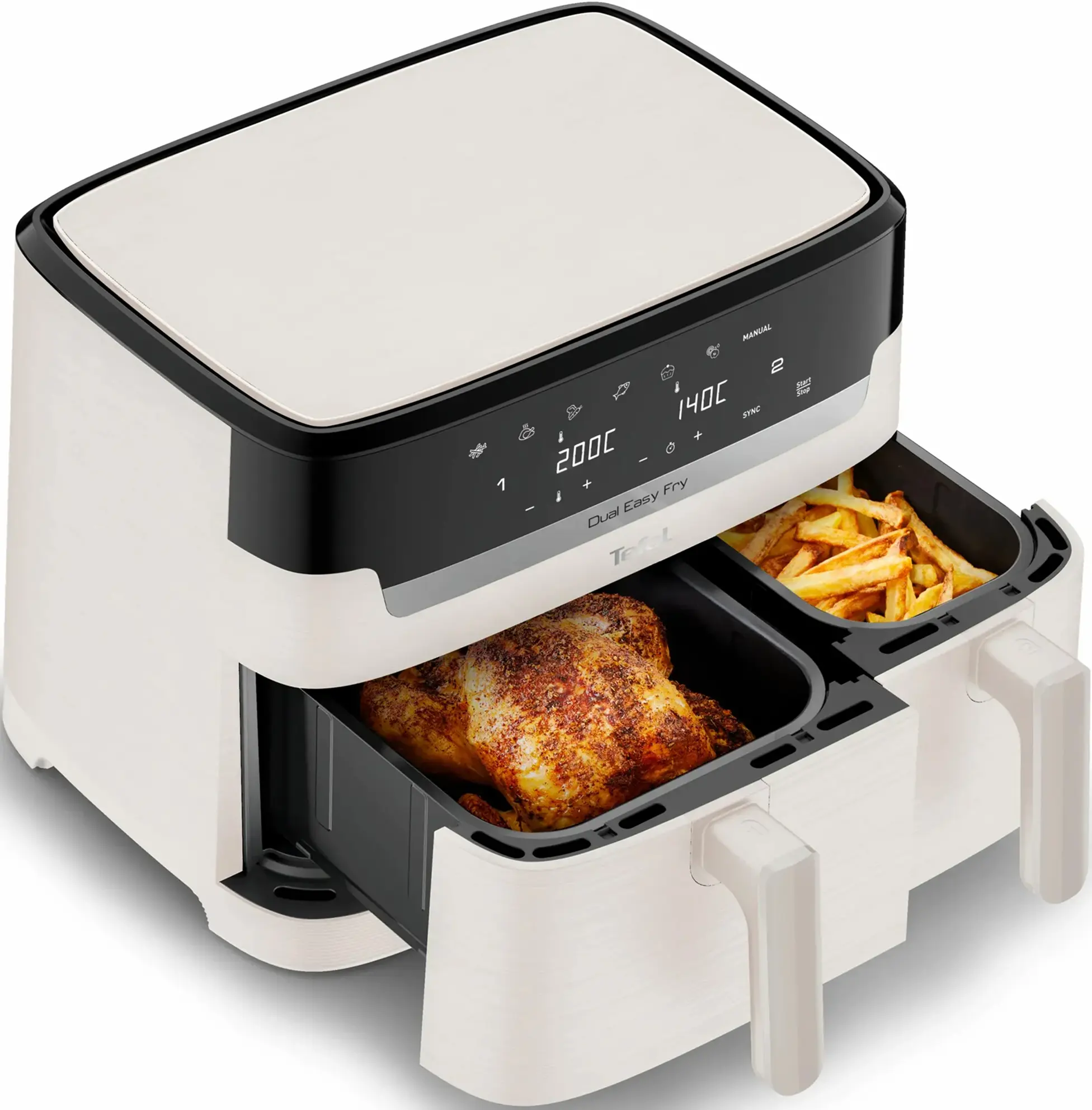 Аэрофритюрница Tefal Dual Easy Fry Essential EY901AE0 (White) - 2