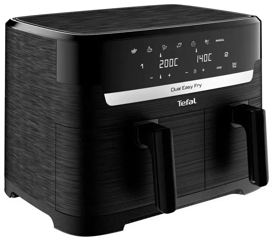 Friteuza cu aer cald Tefal Dual Easy Fry EY901N40 (Black)