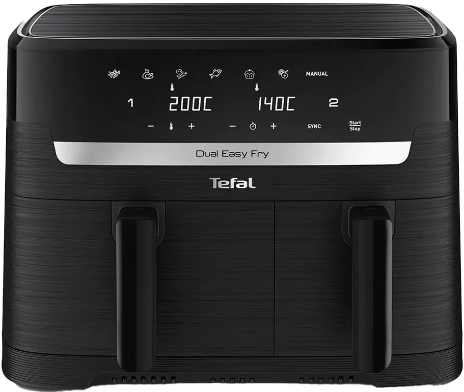 Friteuza cu aer cald Tefal Dual Easy Fry EY901N40 (Black)